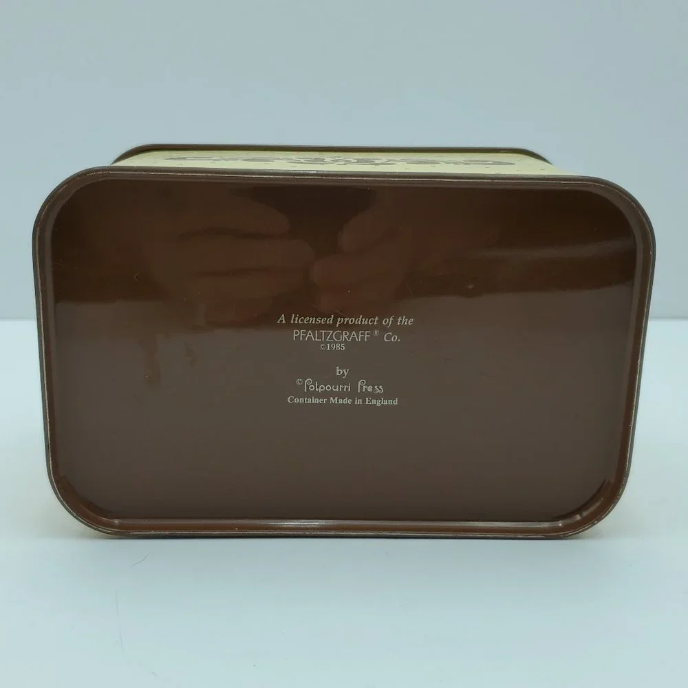 Pfaltzgraff Village Metal Recipe Card Holder Tin Box Cookie Candy Tea Tin - Picture 7 of 8
